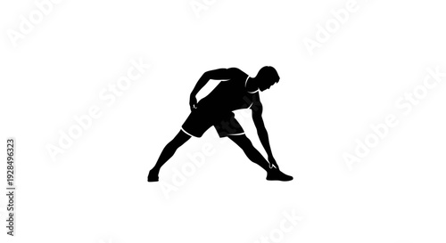 Businessman in Start Position Ready to Run