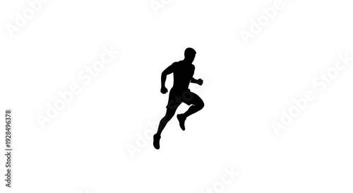 Silhouette of a Running Person in Motion