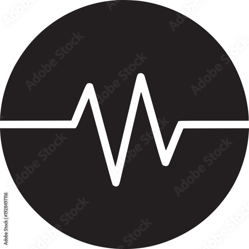 Modern heartbeat icon graphic to amplify your brand's wellness message, perfect for health care