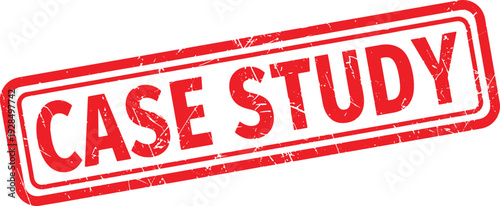 CASE STUDY red rubber stamp text