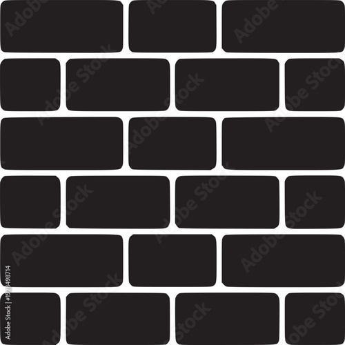 Modern black brick wall pattern providing a strong foundation for construction and design projects