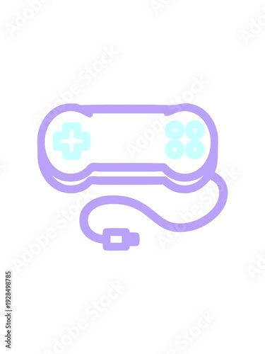 popping motion animation of console game controller symbol icon