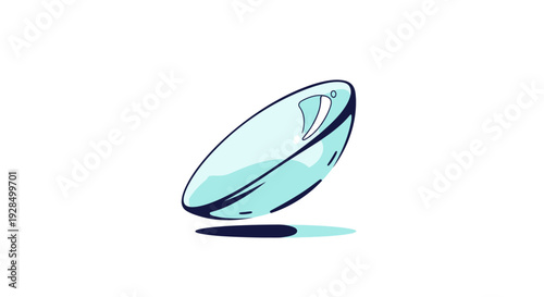 Abstract Illustration of an Eyeglass Lens in Modern Minimalist Cartoon Style