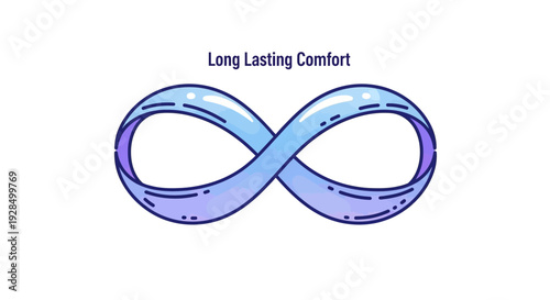 Abstract Infinity Symbol Illustrating Concepts of Endurance and Unending Comfort