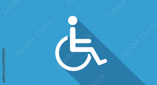 Accessibility Symbol on a Vivid Blue Background Representing Disability and Inclusion