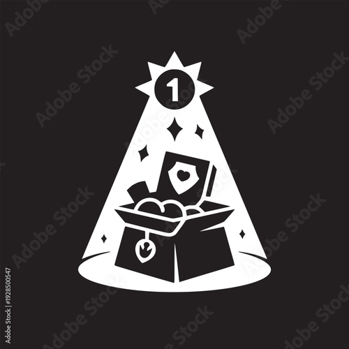 Claim your reward and celebrate success with this exciting box of treasures ready for your game journey