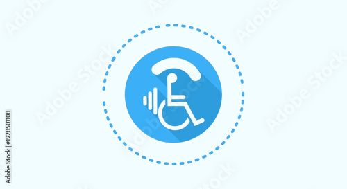 Accessible Fitness Symbol Showing Exercise and Strength Training Representation