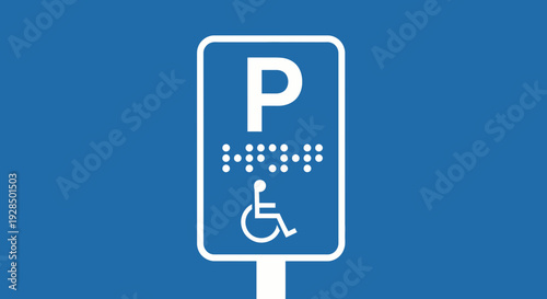 Accessible Parking Sign Illustrates Disability Inclusion and Public Space Regulations