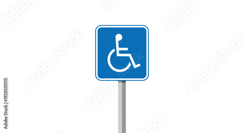 Accessible Parking Symbol Isolated on White Background For Special Needs Users