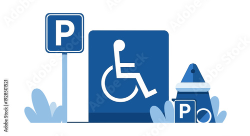Accessible Parking Zone Illustration: A Symbol Of Inclusion And Accommodation