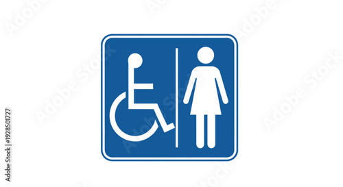 Accessible Restroom Sign Displaying Gender Neutrality And Inclusivity For All Users