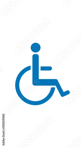 Accessible Symbol: Blue Pictogram Representing Disability and Inclusive Design for All Needs