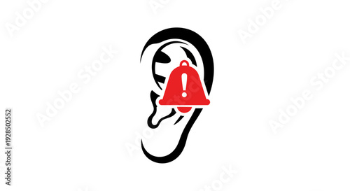 Alert Sound: Illustration Depicting Hearing Warning And Possible Risks With Sound Damage