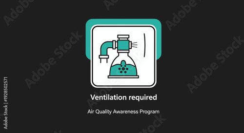 Air Quality Ventilation Illustration For Awareness Campaign In Modern Design