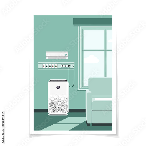 Air Purifier in Serene Interior: A Depiction of Modern Home Air Filtration Solutions