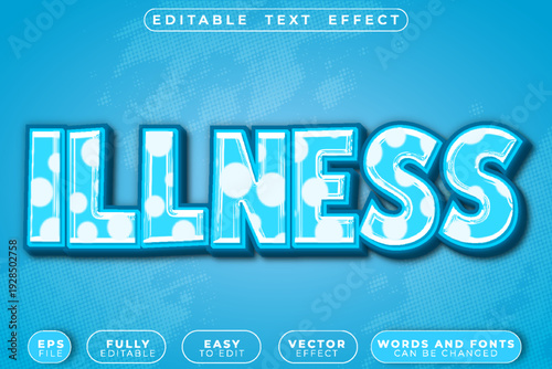 Illness Medical Health Vector Fully Editable Smart Object Text Effect