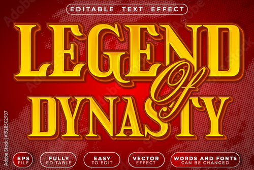 Dynasty Legend Empire Vector Fully Editable Smart Object Text Effect