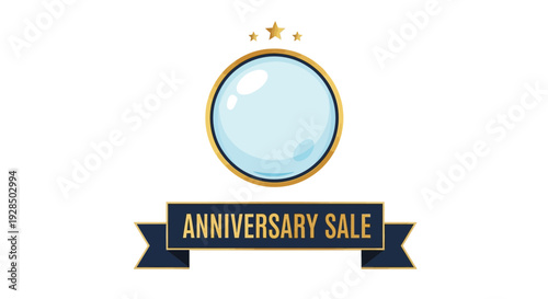 Anniversary Sale Promotion With Gold Elements And Elegant Design For Special Offers