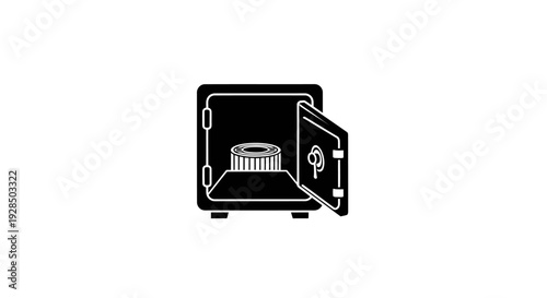 Secure Digital Safe with Open Door and Lock Mechanism