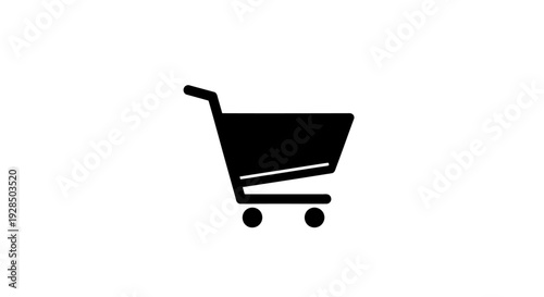 Modern shopping cart icon for e-commerce and retail