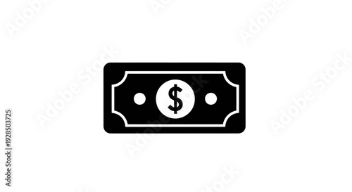 Simple Vector Illustration of a Dollar Bill Icon