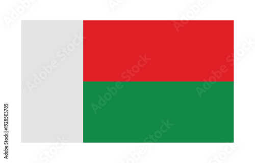 Free Download madagascar national flag flat design isolated on white background vector illustration - GFXLoad