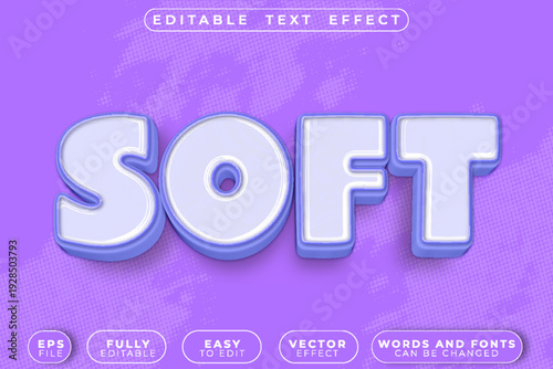 Soft Smooth Gentle Vector Fully Editable Smart Object Text Effect