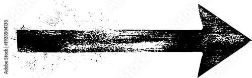 Grunge abstract arrow up symbol in high contrast stencil style