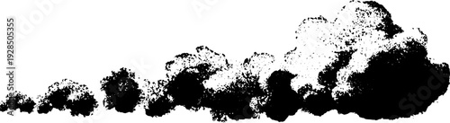 Abstract high contrast vapor plume in stencil style for creative design