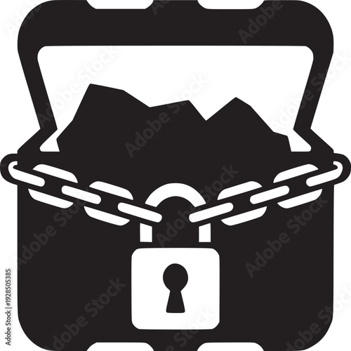 Secure your digital assets with this treasure chest icon, offering safety and protection for your valuables
