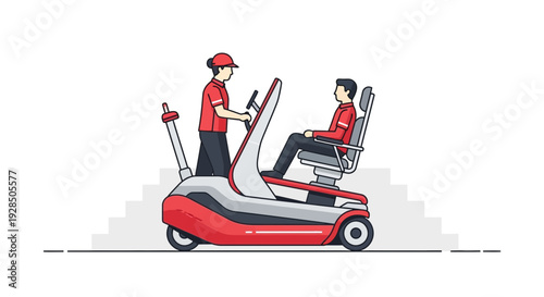 Assisted Transportation: A Conceptual Illustration of Mobility and Support on Stairs