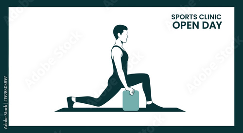 Athlete Performing Lunge Exercise During Sports Clinic Open Day For Health And Fitness