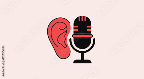 Audio Communication: Conceptual Illustration of Sound, Recording, and Hearing Elements