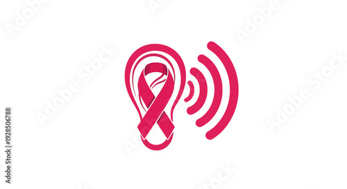 Awareness Campaign Symbolizing Communication And Support For Hearing Loss And Cancer