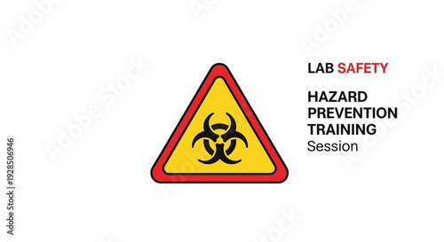 Biohazard Warning Sign for Lab Safety Hazard Prevention Training Session