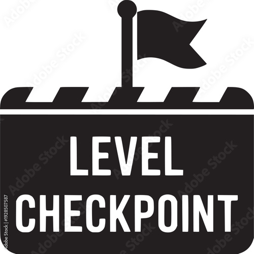 Reach the next level, unlock achievements with this modern level checkpoint graphic for games and apps