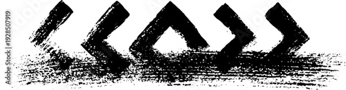 High contrast abstract chevron design in stencil style for industrial and artistic projects