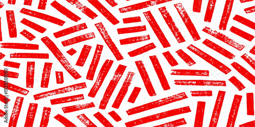 Seamless vector illustration of a red heart pattern design featuring a grunge stamp texture and labyrinth maze lines for a creative wallpaper concept