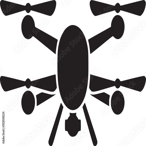Modern drone icon delivering aerial perspectives for innovative tech and delivery solutions now