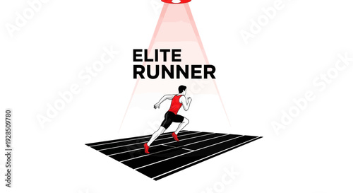 A Bold Depiction Of An Elite Runner Sprinting Towards Victory Under The Spotlight