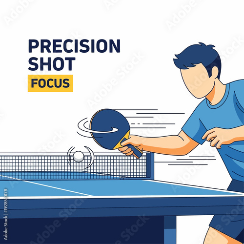 A Dynamic Illustration of a Table Tennis Player Executing a Precise Forehand Stroke