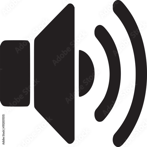 Bold sound icon amplifying communication and audio experiences for modern designs and accessible interfaces