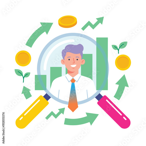 Business Growth and Financial Analysis Concept.