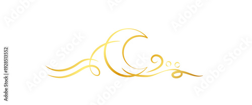 golden half moon ornament