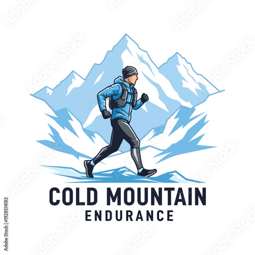 Athlete Bravely Conquers Rugged Mountain Trails in Intense Cold Weather Conditions Successfully