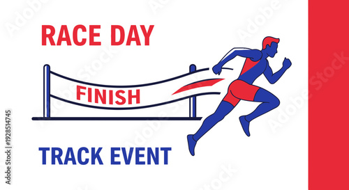 Athlete Sprinting Toward The Finish Line, Illustrating Speed And Endurance In A Race