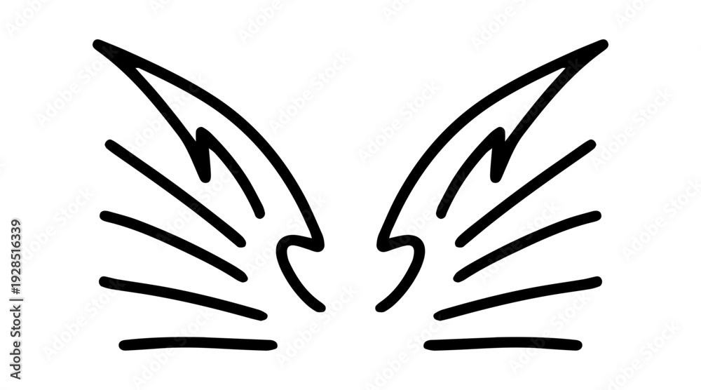 Obraz premium line wings element