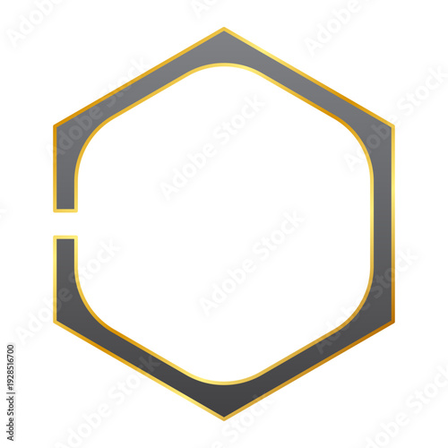 gold geometric shape frame