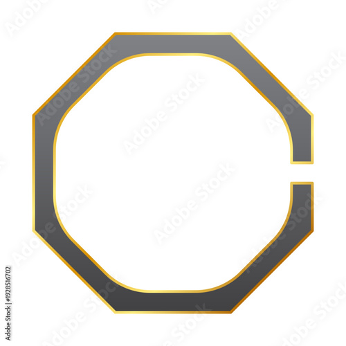 gold geometric shape frame