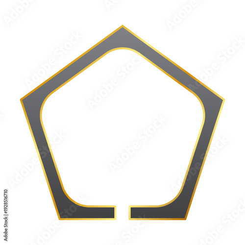 gold geometric shape frame